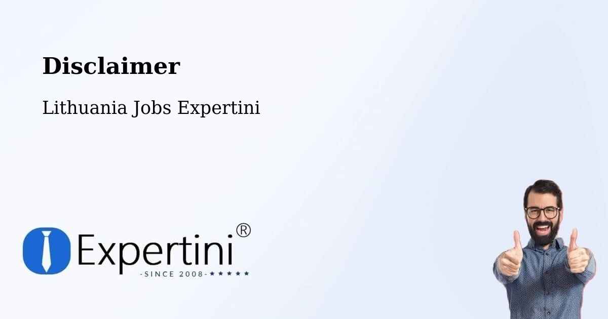 Disclaimer – Eišiškės - Lithuania Jobs Expertini